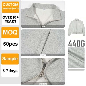 <span class=keywords><strong>Pull</strong></span>-over ample à col montant pour homme, en mélange nylon/coton respirant, <span class=keywords><strong>anti</strong></span>-boulochage et <span class=keywords><strong>anti</strong></span>-plis, doublé laine, collection automne, 440G - Product Image 3