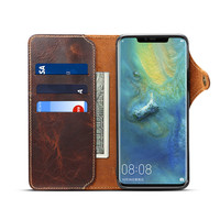 Étui portefeuille à rabat en cuir véritable Denior avec protection d'appareil photo et de l'écran pour la série Note 20/10 (4 emplacements pour cartes)
