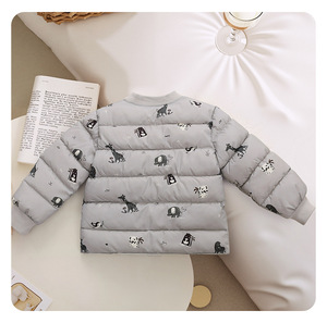 YAZ5126 - Haut décontracté imprimé Kaka Panda pour filles, manteau à capuche pour enfants pour le printemps et l'automne, motif de dessin animé long - Product Image 1