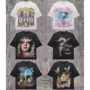 T-shirt streetwear surdimensionné en coton 100% tricoté de haute qualité, impression numérique personnalisée, 260 g/m² - Product Image 3