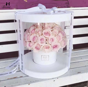 Zexwrap Big <strong>Flower</strong> Box <strong>Round</strong> PVC Transparent Valentine's Day Wedding Christmas Birthday <strong>Flower</strong> Hat <strong>Boxes</strong> - Product Image 6