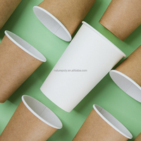 Gobelets en papier à double paroi imprimés en couleur, capacité 12 oz, pour boissons énergisantes et boissons gazeuses, recyclables, promotion de la marque