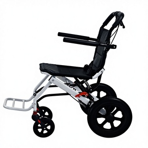 Fauteuil roulant pliable de voyage en acier carbone ultraléger |   Fauteuil roulant d'avion portable antichoc - Product Image 1