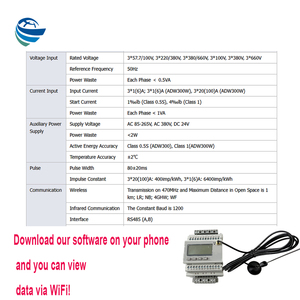 Đa chức năng <span class=keywords><strong>Meter</strong></span> IOT năng lượng không dây <span class=keywords><strong>Meter</strong></span> với <span class=keywords><strong>LCD</strong></span> hiển thị ba giai đoạn Wifi <span class=keywords><strong>Meter</strong></span> Din Rail thời gian thực giám sát <span class=keywords><strong>Meter</strong></span> - Product Image 3