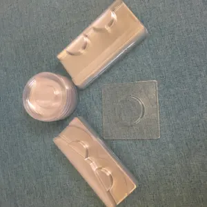 custom volume 3d mink lash holder clear plastic acrylic eyelash tray packaging box