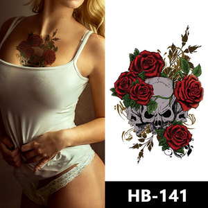 <span class=keywords><strong>Beaux</strong></span> <span class=keywords><strong>tatouages</strong></span> temporaires pour <span class=keywords><strong>les</strong></span> bras et <span class=keywords><strong>les</strong></span> jambes, fleurs de rose, art corporel, <span class=keywords><strong>tatouages</strong></span> temporaires imperméables, autocollants non toxiques, couleur CMJN, design personnalisable - Product Image 3