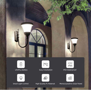 Lámparas solares de pared para exteriores Hk Mistai, impermeables, Ip65, 6000K, seguridad, 2025, Sensor Led de luz, energía de iluminación con energía Solar para Villa - Product Image 2