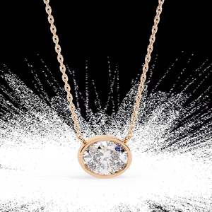 Collar con Colgante de Diamantes Cultivados en Laboratorio para Mujer, de Lujo, en Oro, Oro Rosa, Oro Blanco, Plata, Chapado en Rodio, Joyería Fina - Product Image 2