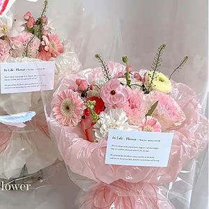กระดาษห่อดอกไม้สังเคราะห์ลายดอกไม้สองด้านแบบพรีเมียมขายส่ง เนื้อบาง สำหรับร้านดอกไม้ งานแต่งงาน ของขวัญวันแม่ - Product Image 2