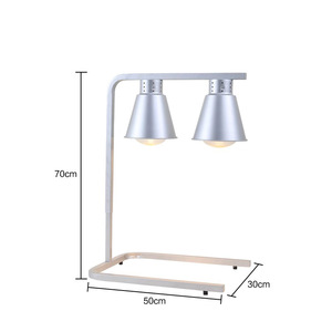 Nuova Lampada Riscaldante a Infrarossi a Doppia Testa a Forma di U, Oro Rosa e Bianca, 500W per Buffet, Hotel, Catering, Snack e Barbecue - Product Image 6