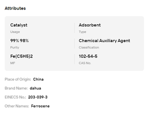 99% High Purity Ferrocene Powder Industrial Grade for Auto Fuel Additive CAS 102-54-5 - Product Image 6