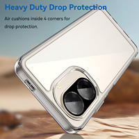 Pour Xiaomi Poco C71 étui transparent, nouvelles tendances 2025 pare-chocs en TPU souple + dos en acrylique dur antichoc couverture de téléphone portable pour Poco C71