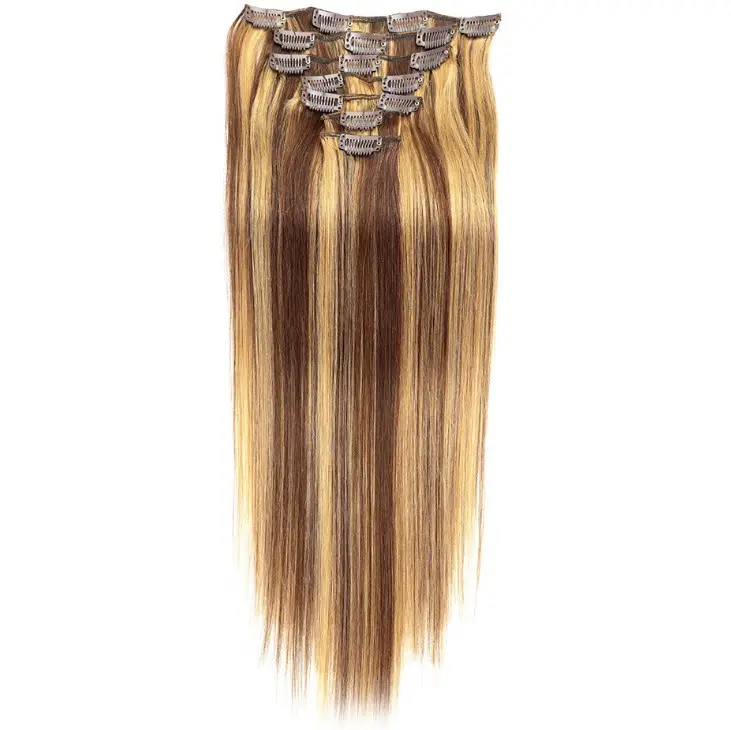 أعلى درجة عذراء شعر ريمي المنتج 8 ''-30'' الفاصل الزمني اللون كليب في الشعر التمديد