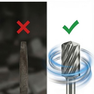 Carbide Rotary File 10Pc Metric Jobbers Length Drill Bits Hex Shank For Deburring Beveling Trimming Woodworking - Product Image 1