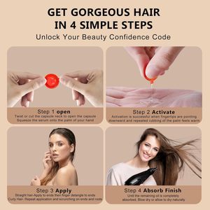 OEM siero di cheratina con Capsule di vitamine vegane organiche per capelli con olio di Argan senza risciacquo, trattamento di riparazione liscia - Product Image 6