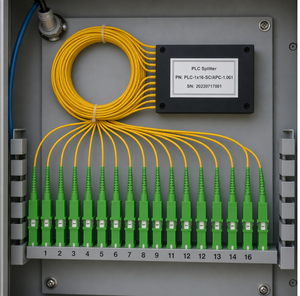 Divisor PLC SCAPC para Fibra Óptica FTTH 1x8 1x16 1x32 5G PVC/LSZH - Product Image 1