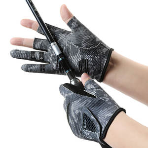 Sarung tangan memancing 3 jari SPF50 +, sarung tangan pelindung matahari, sarung tangan olahraga luar ruangan, sarung tangan anti selip, ringan, cepat kering, lembut - Product Image 4