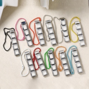 Chaîne à perles italienne pour téléphone portable, pendentif porte-clés DIY, chaîne en acier inoxydable, design élégant et tendance - Product Image 1