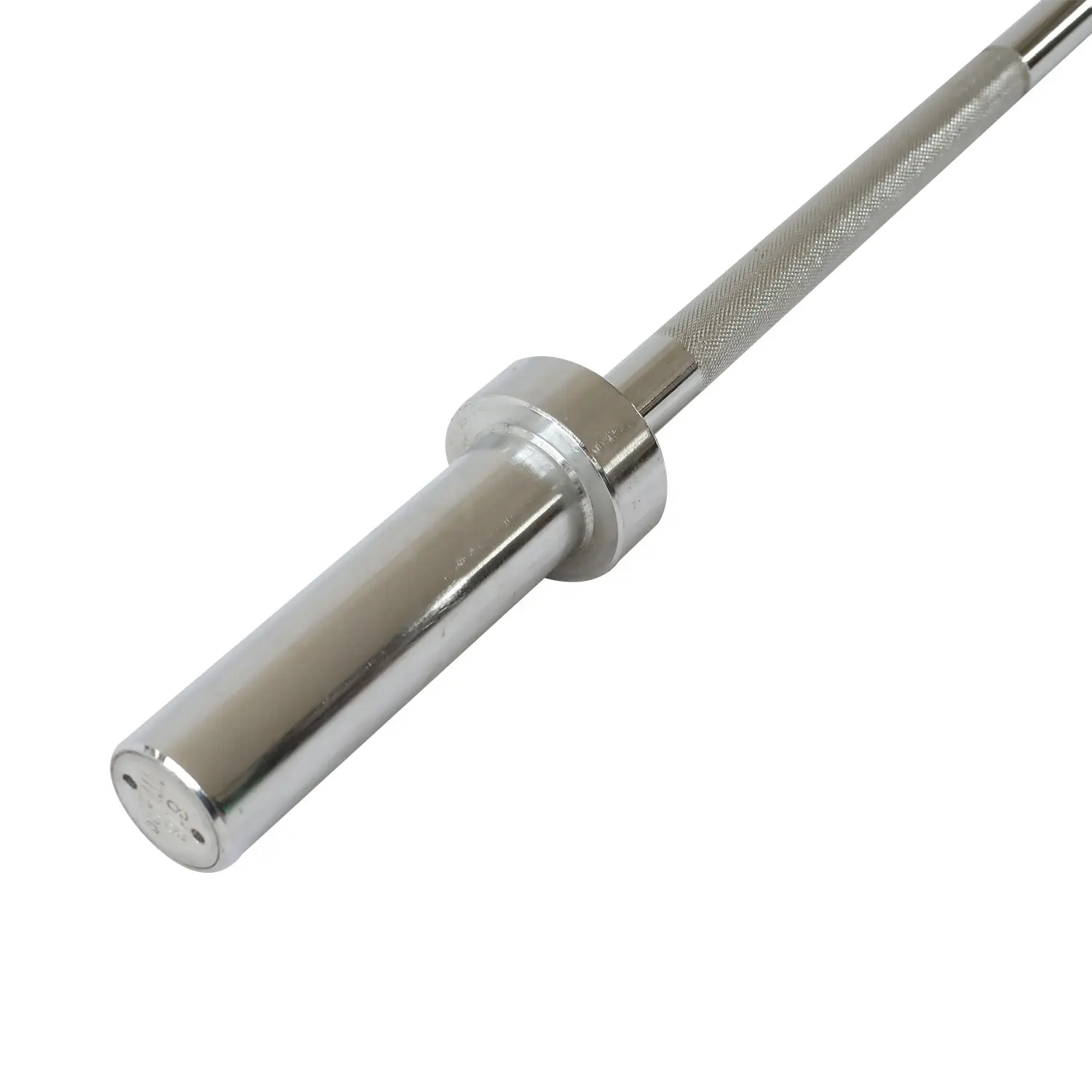 Barra dritta in acciaio inossidabile per sollevamento pesi da palestra barra bilanciere con placca d'argento