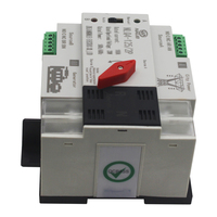 Interruptor de transferencia automática de riel Din de 220/230V (ATS) Conmutación de nivel de milisegundos CB PC protección contra cortes de energía para RED/generador