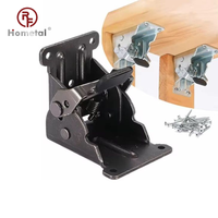 Support de fixation auto-bloquant en acier robuste pliable pour applications fenêtres et portes