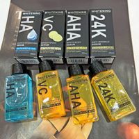 Sérum Booster Blanchissant Pur Vitamine C AHA Acide Hyaluronique Or 24K Éclaircissant Anti-Rides Visage Corps Sérum Liquide Soin de la Peau