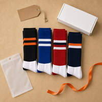 Chaussettes de baseball personnalisées, hauteur genou, bicolores, rayées, pour joueurs de baseball et de softball, couleurs d'équipe personnalisées