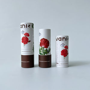 บรรจุภัณฑ์ลิปบาล์มและลิปสติกแบบหลอดกระดาษคราฟท์ทำมือ ออร์แกนิค 100% จากธรรมชาติ  รับทำโลโก้  ย่อยสลายได้ เป็นมิตรกับสิ่งแวดล้อม - Product Image 1