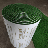 30mm Moderne Outdoor Waschbare Hartplastik-Teppichrolle mit Quadratmuster, Gold-Mining-Gras-Teppich, Maschinengefertigt, Wendbar