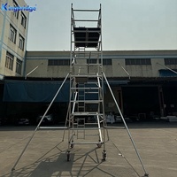 Andamio Móvil de Aluminio Kingbridge de 6 Metros de Altura, Andamio de Fácil Montaje, Escalera de Andamio, Material de Aluminio Duradero