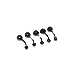 Anillo de Acero Inoxidable Chapado en Oro con Bola Lisa para Piercing de Ombligo, Calibre 14, para Bodas - Product Image 2