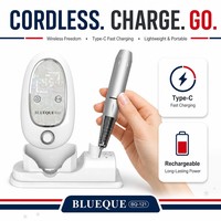 Vente en gros OEM ODM Ponceuse à ongles électrique sans fil rechargeable 45000 tr/min avec écran tactile LCD pour usage professionnel en salon