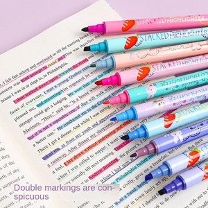 Ensemble de surligneurs jumbo à double tête Marqueur de couleur oblique à chevauchement transfrontalier pour l'écriture de cartes de vœux de Noël des étudiants - Product Image 3