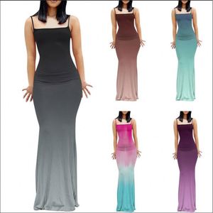 2023 New Summer Sexy <strong>Long</strong> Dresses Bandage Sundress Women Ribbed Bodycon Knitted Cotton Casual <strong>Long</strong> Maxi <strong>Slip</strong> - Product Image 1