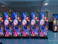 Affichage numérique LED portable sur pied réglable, avec contrôle WiFi, USB et application, pour publicité intérieure