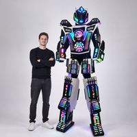 Traje de Robot Mecha Luminoso Operado por Humanos, para Espectáculos Interactivos en Interiores, Banquetes y Parques Temáticos
