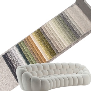 TengHui Nouveau Design Tissu d'Ameublement 100% Polyester Tissé Effet Lin pour Canapés Chaises Meubles Doux avec Doublure Polaire Style Dobby - Product Image 1
