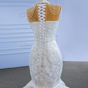 Rsm67532 Váy Cưới Pha Lê Đi Biển Kích Thước Tùy Chỉnh Thiết Kế Mới Bán Sỉ Nàng Tiên Cá Cô Dâu - Product Image 6