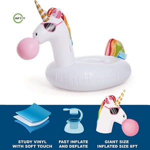 OEM/ODM Grand flotteur gonflable licorne pour piscine, jouet de plage d'été et radeau de fête aquatique, pour adultes et enfants - Product Image 5