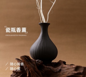 Art ceramic <b>bottle</b>, flameless rattan aromatherapy, retro dragon willow pottery <b>bottle</b>, aromatherapy expansion <b>bottle</b> decoration - Product Image 5