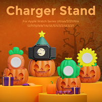 Support Citrouille SIKAI pour Chargeur Apple Watch, Support de Bureau en Silicone pour Halloween, Gestion des Câbles, Décoration de Bureau DIY, Cadeau d'Halloween