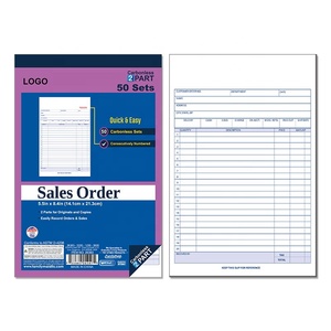Custom logo Sales Order <strong>Book</strong> Receipt Ticket Delivery Duplicate Carbonless Invoice <strong>Books</strong> - Product Image 1