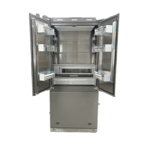19,8 Cu. Ft. 36 pouces Réfrigérateur à congélateur bas intégré avec distributeur d'eau et machine à glaçons, en acier inoxydable noir, sans givre, pour hôtels - Product Image 1