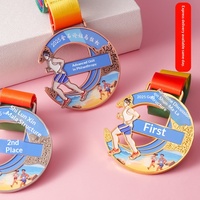 Médailles en métal SY-T001 fabriquées sur mesure en Chine, pour événements sportifs, marathon, course à pied, randonnée, alpinisme, plaques plaquées or