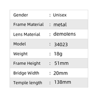 Gafas Ópticas de Metal de Media Montura, Diseño Moderno, Patillas Elegantes, Cómodas, Personalizables, Unisex, para Todas las Formas de Rostro, Envío Rápido