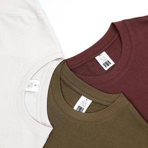 Bán Buôn Tùy Chỉnh Trọng Lượng Nặng 270G Người Đàn Ông Của T-Shirt Ngắn Tay Đôi Sợi Bông Tinh Khiết Vai Lỏng Dtg In Ấn Dệt Kim - Product Image 5