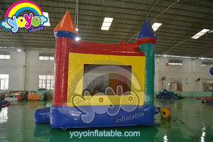 Château gonflable 13x13 rouge, jaune et bleu, design tricolore, qualité commerciale, PVC, centre de jeux pour enfants, fête d'anniversaire - Product Image 3