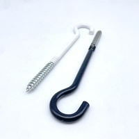Vis à crochet en J en acier au carbone recouvert de PVC pour accrocher des objets muraux