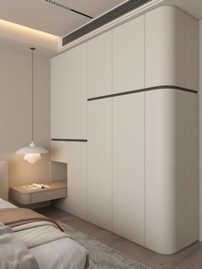 Armoire incurvée exquise haut <span class=keywords><strong>de</strong></span> gamme avec poignée et lumières invisibles à coin rond pour <span class=keywords><strong>meubles</strong></span> <span class=keywords><strong>de</strong></span> <span class=keywords><strong>salle</strong></span> <span class=keywords><strong>de</strong></span> <span class=keywords><strong>bain</strong></span> hôtel appartement ou villa - Product Image 2