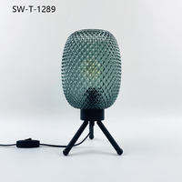 Lampe de bureau décorative pour la maison, lampe de chevet en verre moderne pour le salon et la chambre à coucher, lumière d'ambiance LED